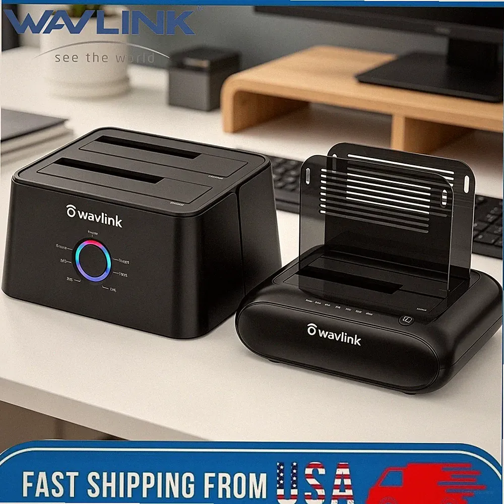 External Hard Drive Docking Station 2.5/3.5in HDD SSD SATA USB Hard Drive Reader