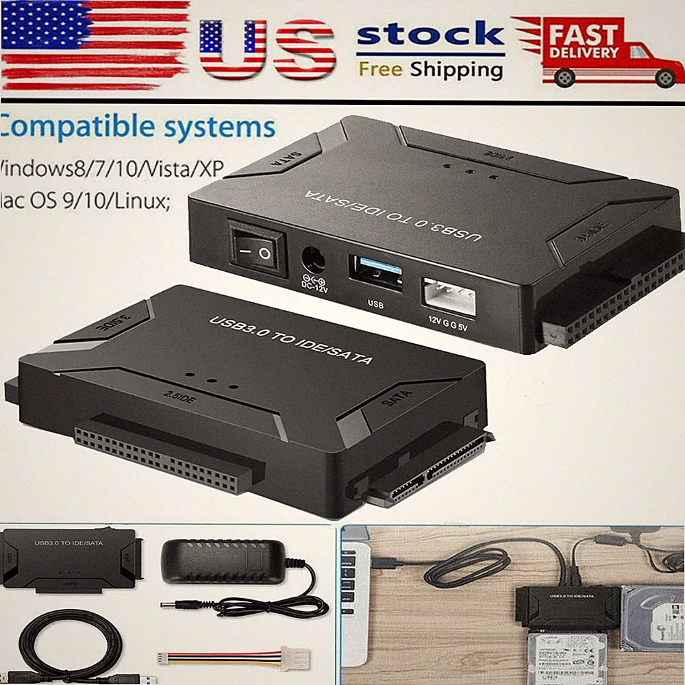 External Hard Drive Reader Recovery Converter for Universal 2.5" 3.5" HDD/SSD CD