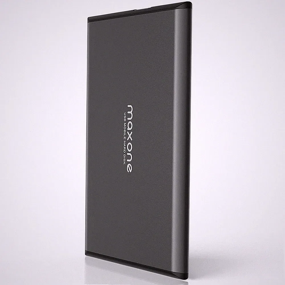 Maxone 500GB Ultra Slim Portable External Hard Drive HDD 500GB, Charcoal Grey