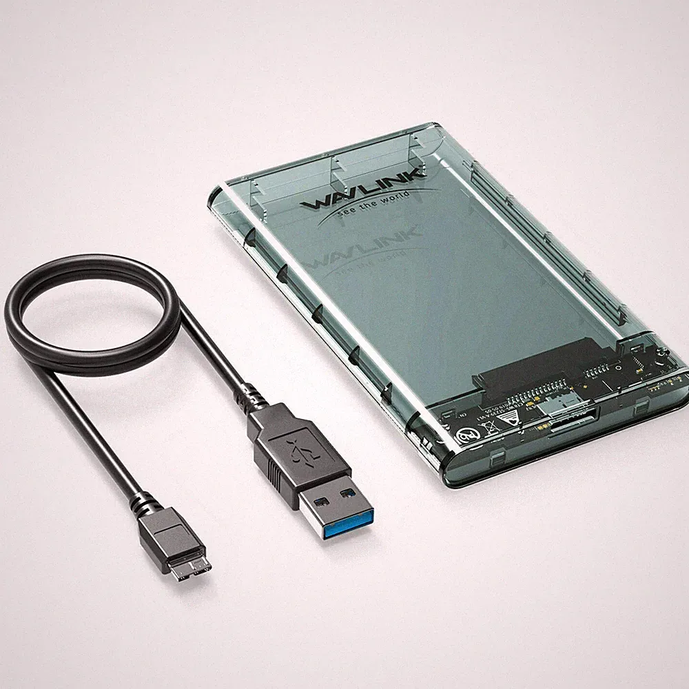 WAVLINK 2.5" SATA USB 3.0 Hard Drive Disk HDD SSD Enclosure External Laptop Case