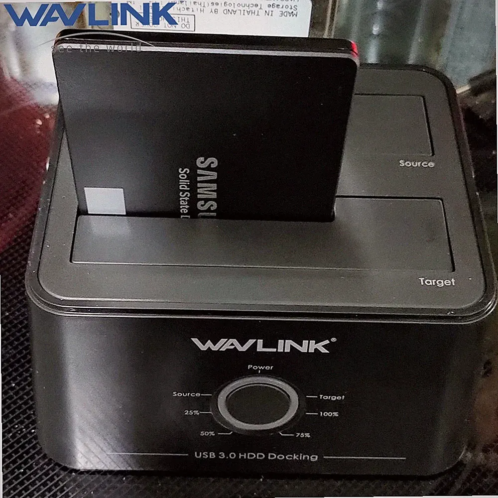 WAVLINK External Hard Drive Enclosure Hard Drive Dual Bay Dock Offline Clone