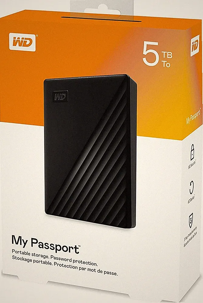WD Passport - 5TB HDD Storage - NEW! Free 2-3 Day Delivery! - WDBPKJ0050BBK-WESN